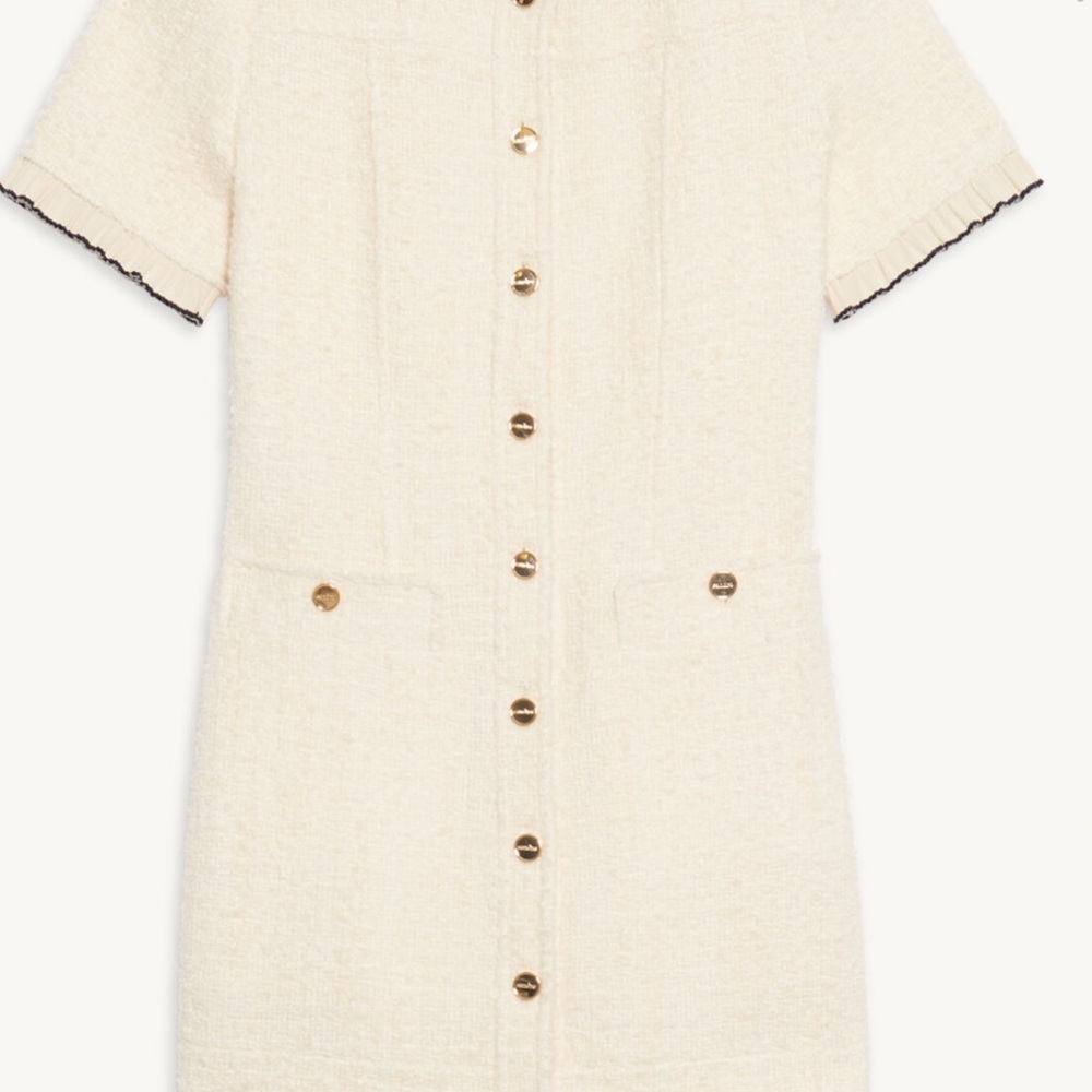 Sandro Short dress with fancy braid trim